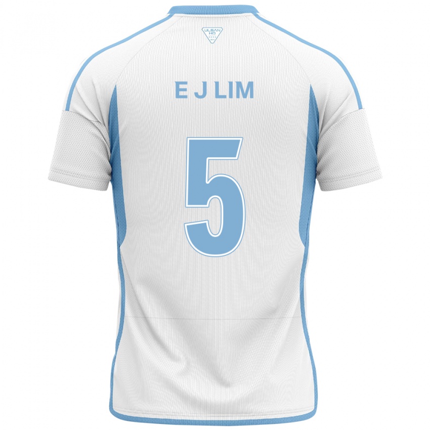 Niño Camiseta Jong-Eun Lim #5 Blanco Azul 2ª Equipación 2024/25 La Camisa México