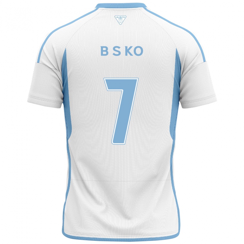 Niño Camiseta Seung-Beom Ko #7 Blanco Azul 2ª Equipación 2024/25 La Camisa México