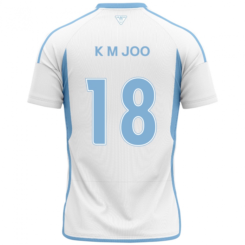 Niño Camiseta Min-Kyu Joo #18 Blanco Azul 2ª Equipación 2024/25 La Camisa México