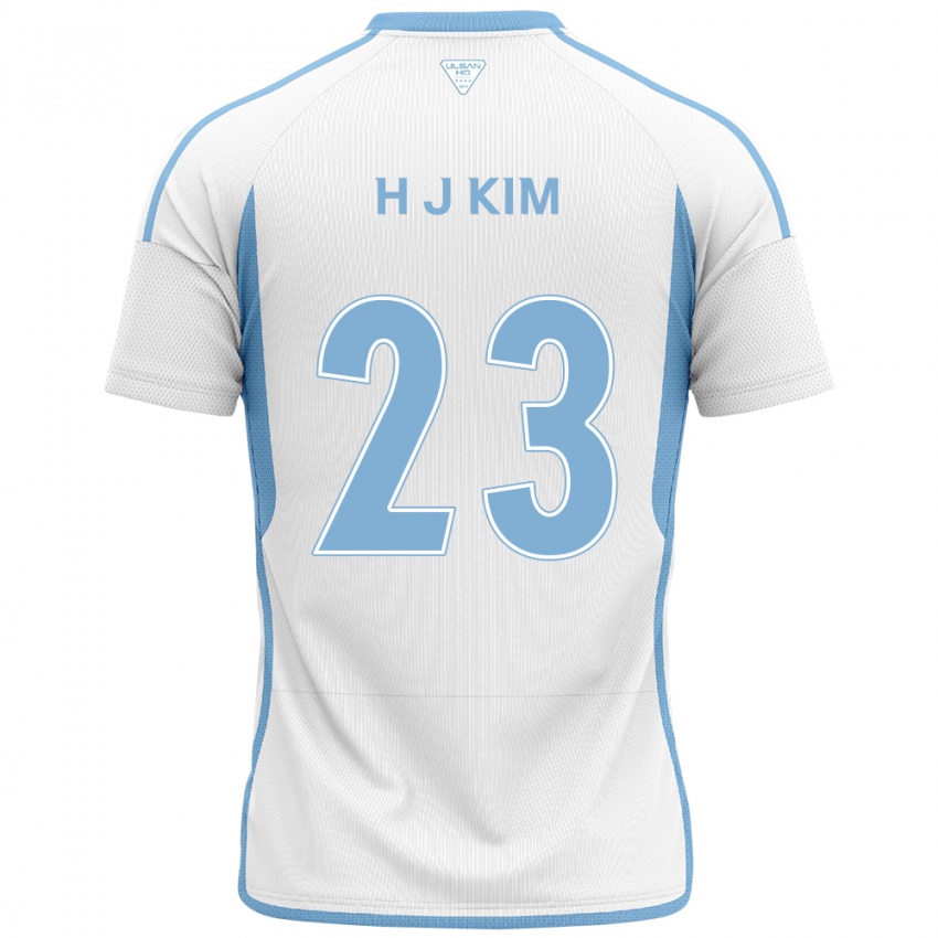 Niño Camiseta Ju-Hwan Kim #23 Blanco Azul 2ª Equipación 2024/25 La Camisa México