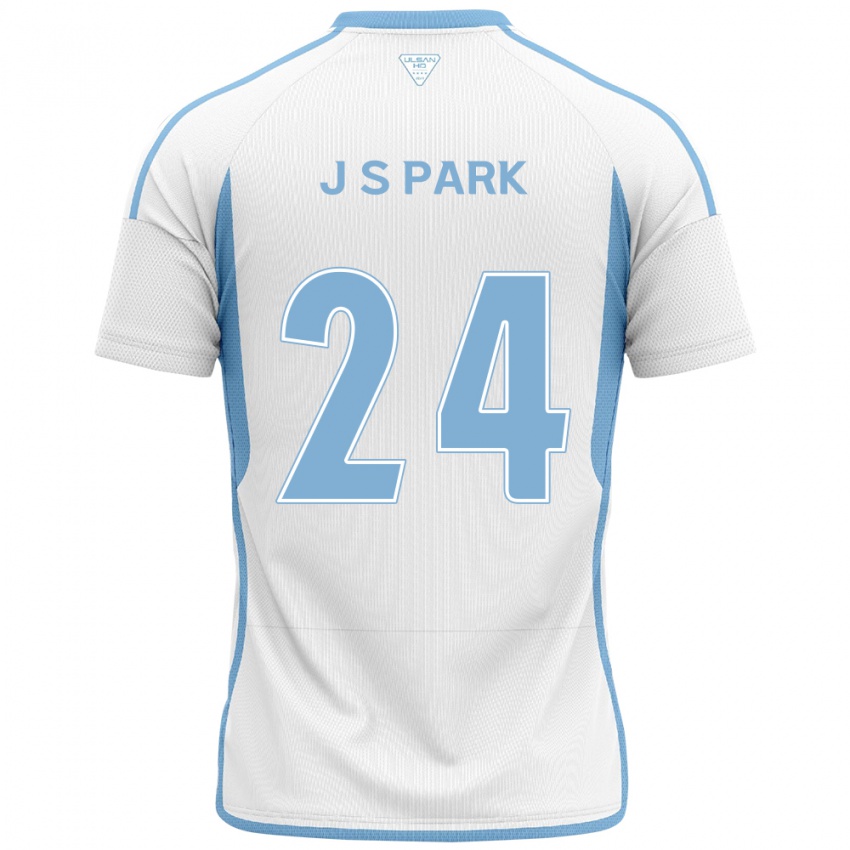 Niño Camiseta Sang-Jun Park #24 Blanco Azul 2ª Equipación 2024/25 La Camisa México