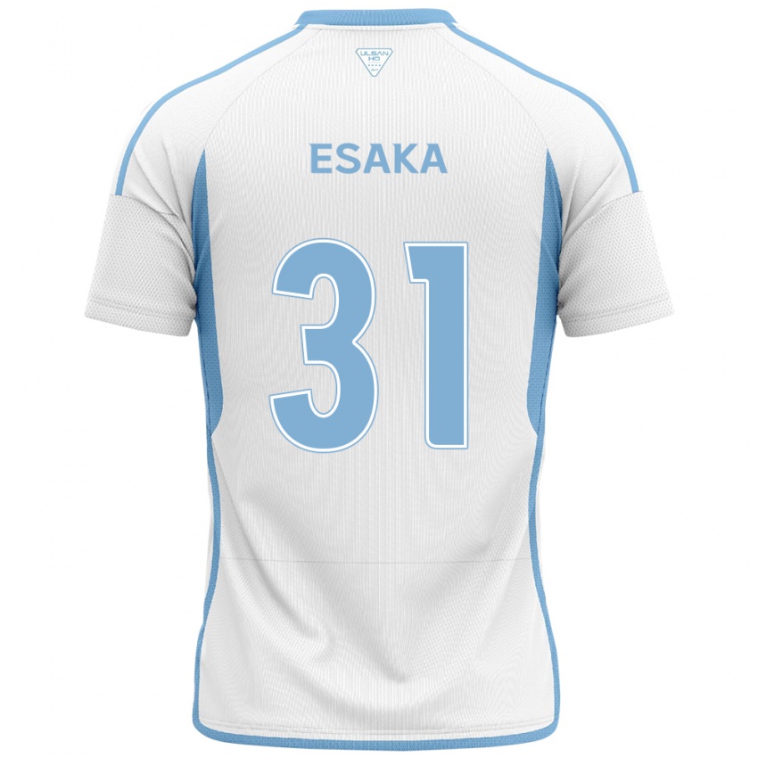 Niño Camiseta Ataru Esaka #31 Blanco Azul 2ª Equipación 2024/25 La Camisa México