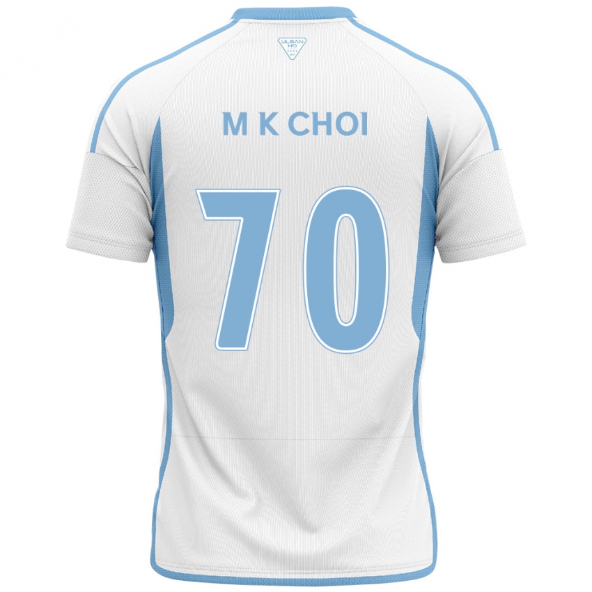 Niño Camiseta Kang-Min Choi #70 Blanco Azul 2ª Equipación 2024/25 La Camisa México