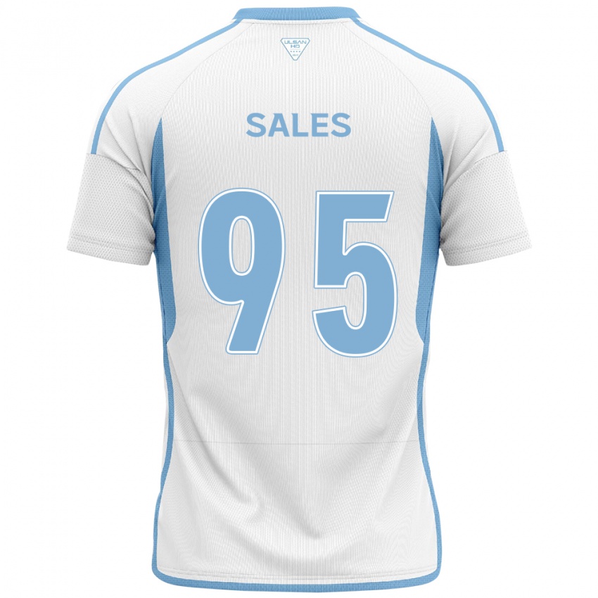 Niño Camiseta Matheus Sales #95 Blanco Azul 2ª Equipación 2024/25 La Camisa México