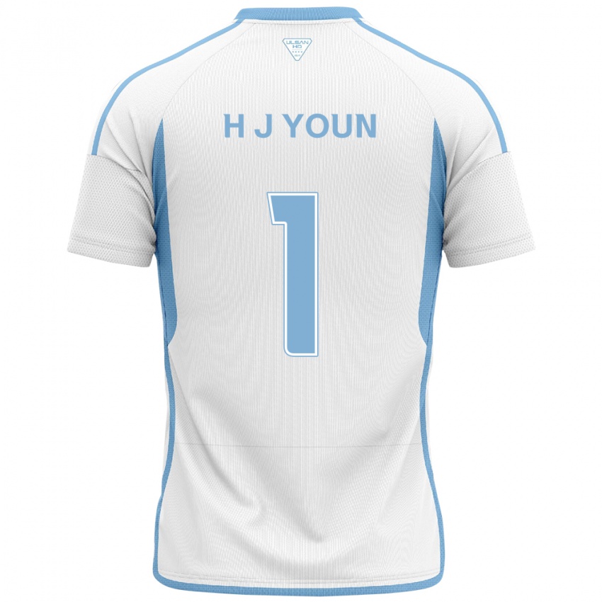 Niño Camiseta Je-Hun Youn #1 Blanco Azul 2ª Equipación 2024/25 La Camisa México