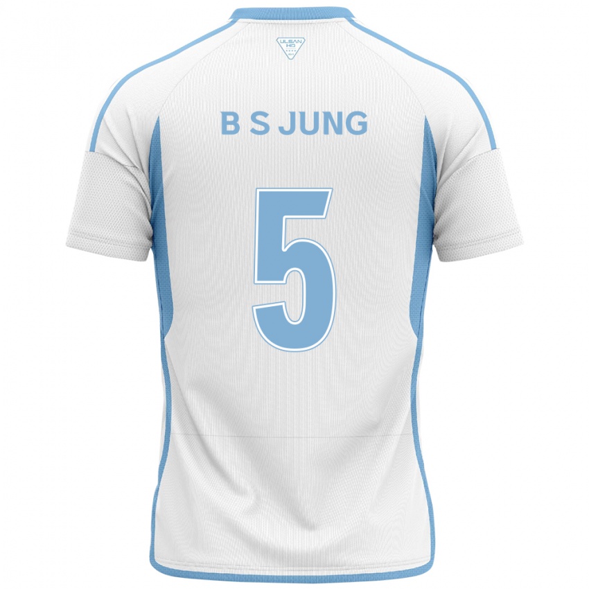 Niño Camiseta Seong-Bin Jung #5 Blanco Azul 2ª Equipación 2024/25 La Camisa México