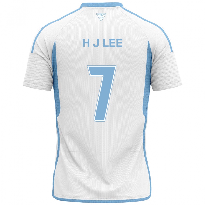 Niño Camiseta Jae-Hun Lee #7 Blanco Azul 2ª Equipación 2024/25 La Camisa México