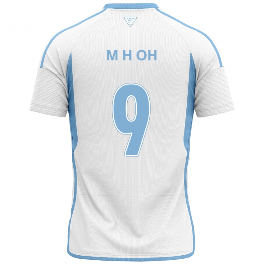 Niño Camiseta Hyun-Min Oh #9 Blanco Azul 2ª Equipación 2024/25 La Camisa México