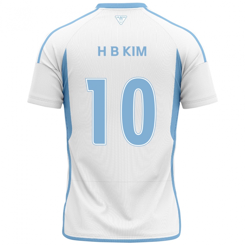 Niño Camiseta Beom-Hwan Kim #10 Blanco Azul 2ª Equipación 2024/25 La Camisa México