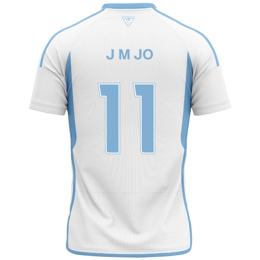 Niño Camiseta Min-Jae Jo #11 Blanco Azul 2ª Equipación 2024/25 La Camisa México