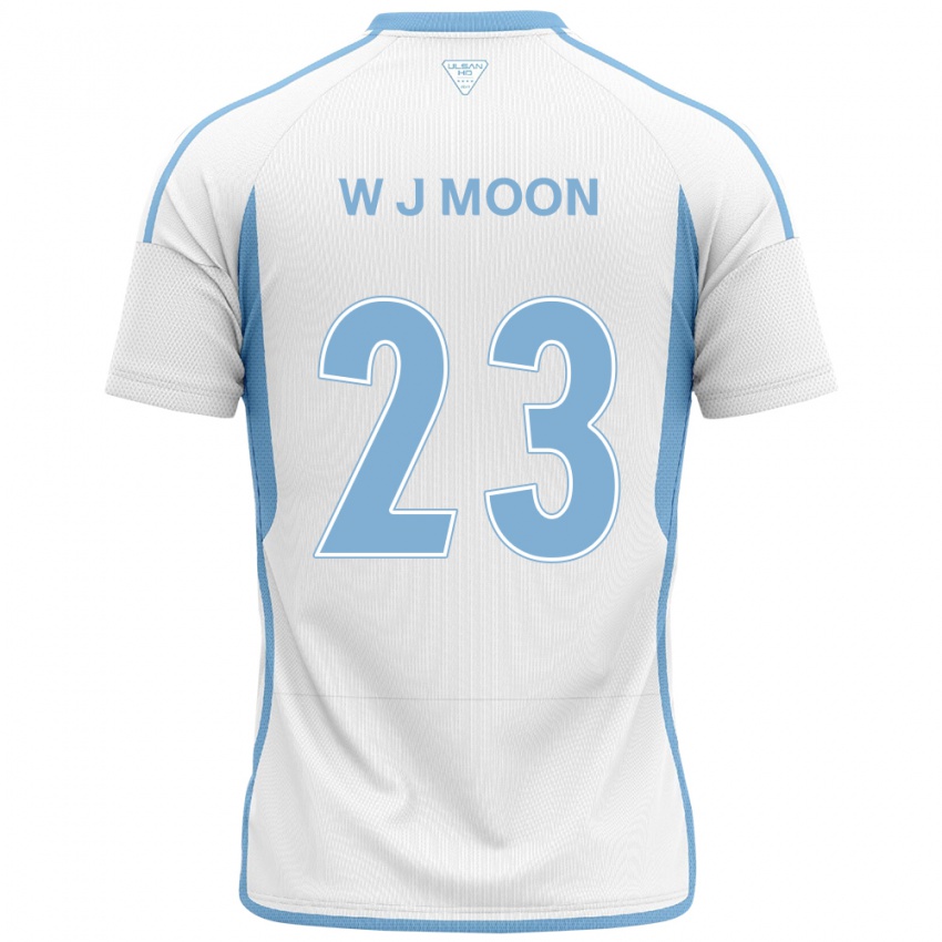 Niño Camiseta Ji-Won Moon #23 Blanco Azul 2ª Equipación 2024/25 La Camisa México