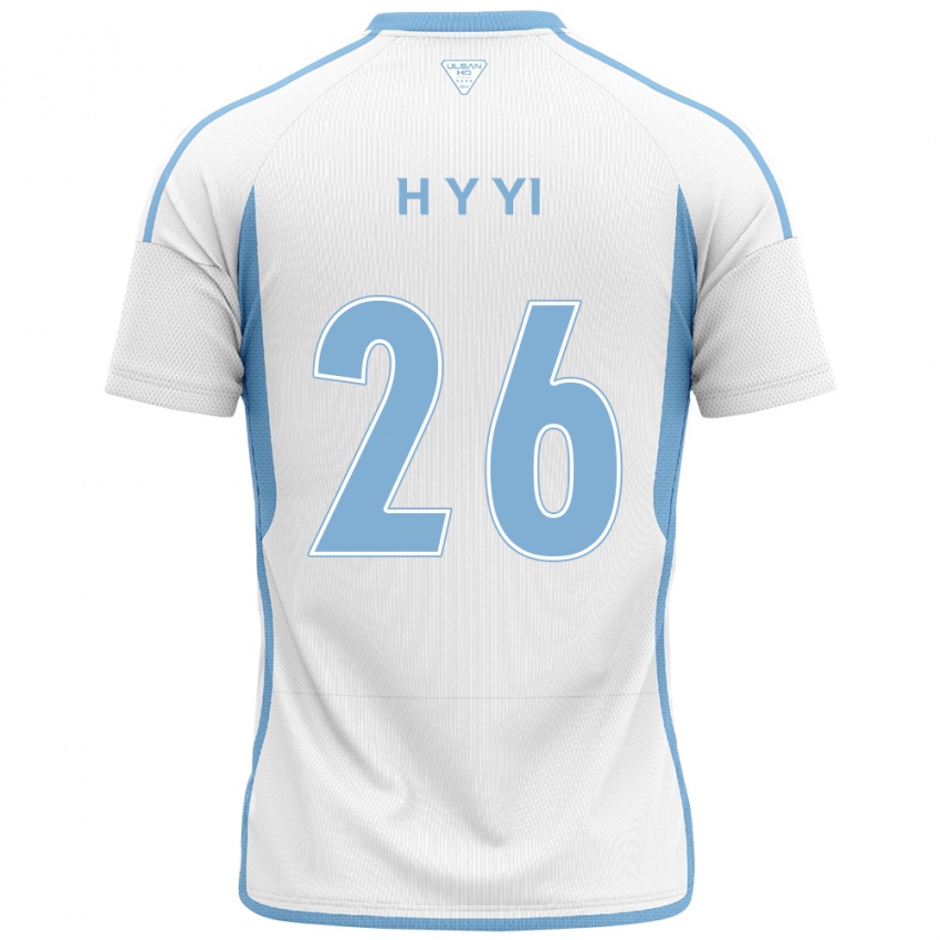 Niño Camiseta Yong-Hyeon Yi #26 Blanco Azul 2ª Equipación 2024/25 La Camisa México