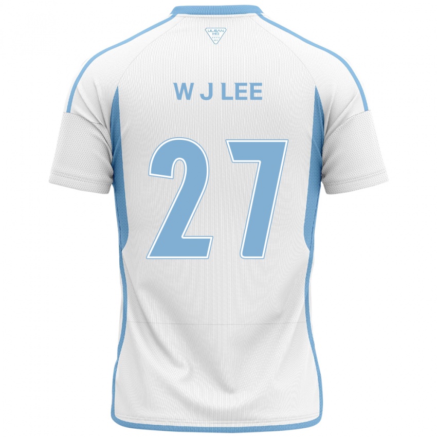 Niño Camiseta Ji-Woo Lee #27 Blanco Azul 2ª Equipación 2024/25 La Camisa México