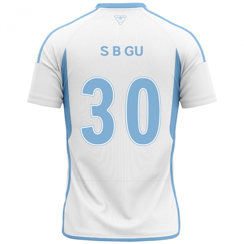 Niño Camiseta Bon-Seo Gu #30 Blanco Azul 2ª Equipación 2024/25 La Camisa México