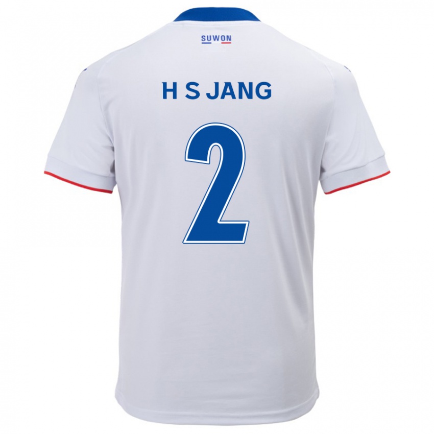 Niño Camiseta Seok-Hwan Jang #2 Blanco Azul 2ª Equipación 2024/25 La Camisa México