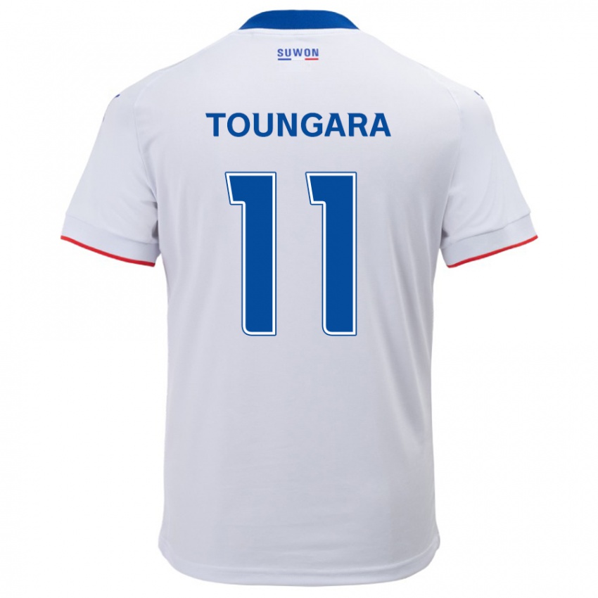 Niño Camiseta Aboubacar Toungara #11 Blanco Azul 2ª Equipación 2024/25 La Camisa México