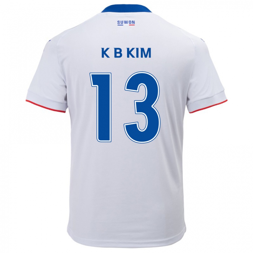 Niño Camiseta Bo-Kyung Kim #13 Blanco Azul 2ª Equipación 2024/25 La Camisa México