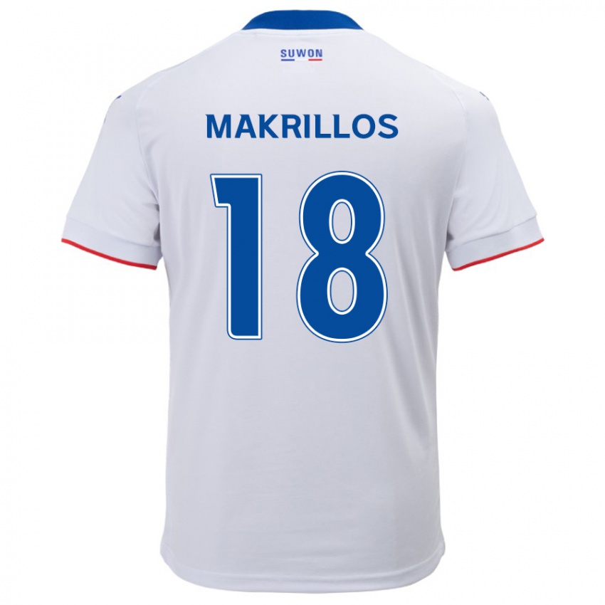 Niño Camiseta Peter Makrillos #18 Blanco Azul 2ª Equipación 2024/25 La Camisa México