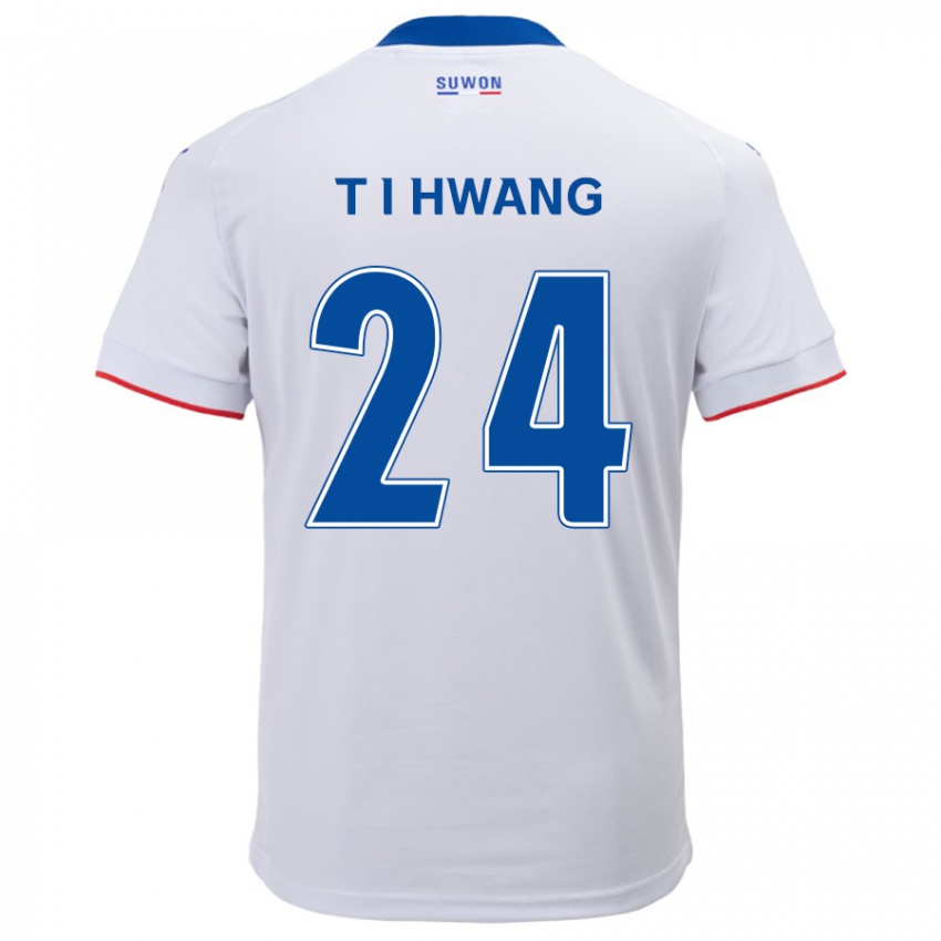 Niño Camiseta In-Taek Hwang #24 Blanco Azul 2ª Equipación 2024/25 La Camisa México