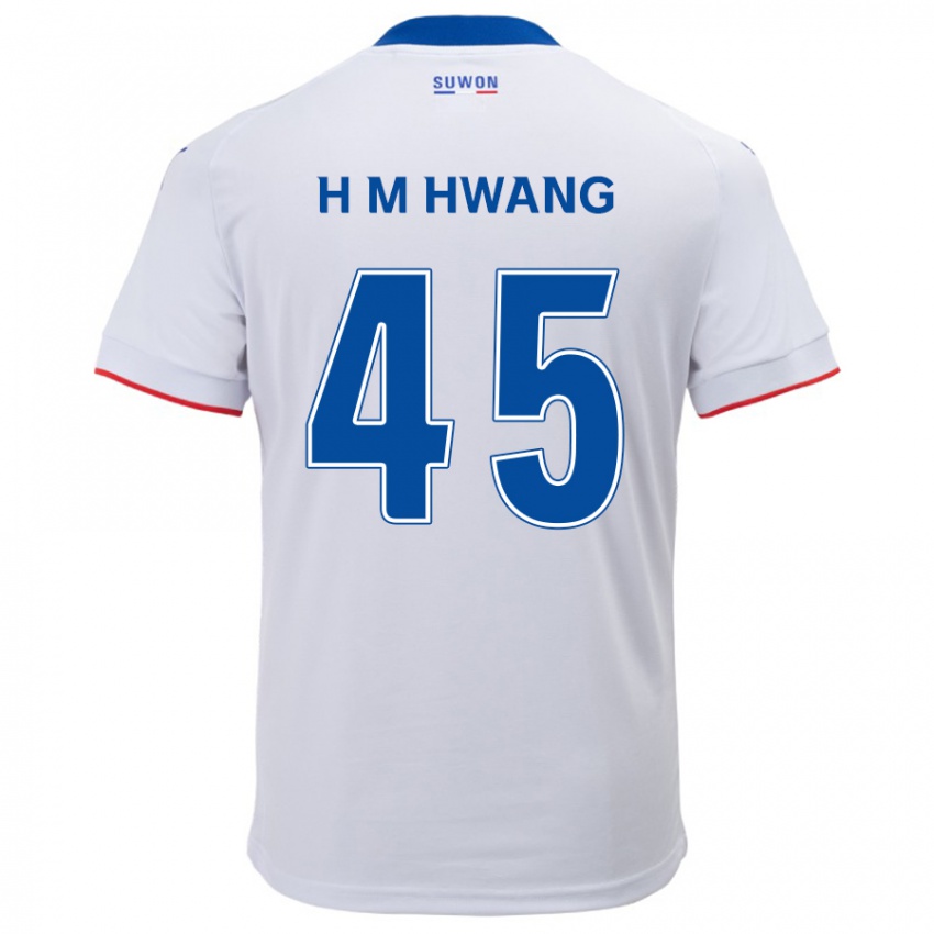 Niño Camiseta Myung-Hyun Hwang #45 Blanco Azul 2ª Equipación 2024/25 La Camisa México