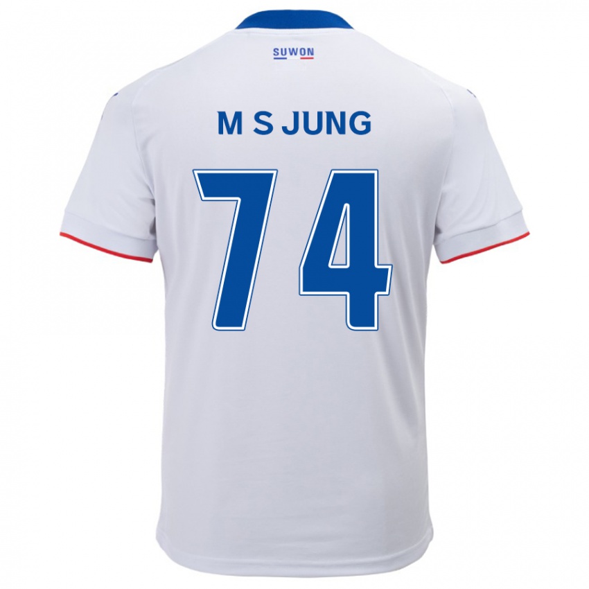 Niño Camiseta Sung-Min Jung #74 Blanco Azul 2ª Equipación 2024/25 La Camisa México