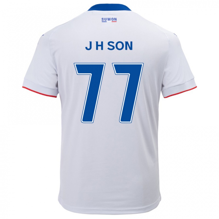 Niño Camiseta Ho-Jun Son #77 Blanco Azul 2ª Equipación 2024/25 La Camisa México