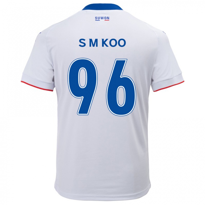 Niño Camiseta Min-Seo Koo #96 Blanco Azul 2ª Equipación 2024/25 La Camisa México