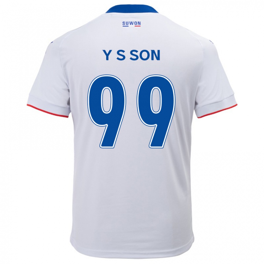 Niño Camiseta Suk-Yong Son #99 Blanco Azul 2ª Equipación 2024/25 La Camisa México