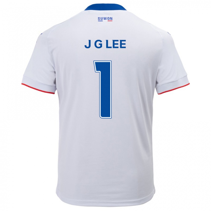 Niño Camiseta Gyeong-Jun Lee #1 Blanco Azul 2ª Equipación 2024/25 La Camisa México