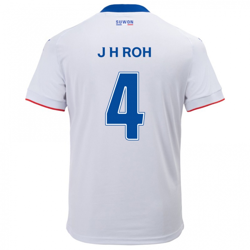 Niño Camiseta Hyun-Jun Roh #4 Blanco Azul 2ª Equipación 2024/25 La Camisa México