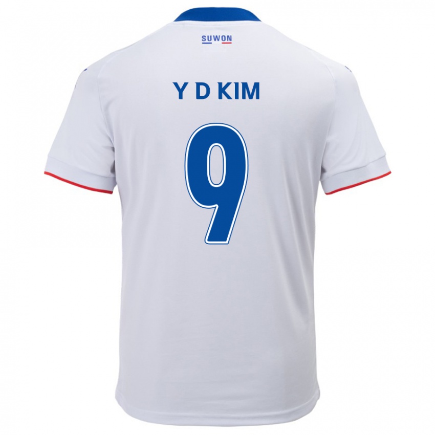 Niño Camiseta Dong-Yeon Kim #9 Blanco Azul 2ª Equipación 2024/25 La Camisa México