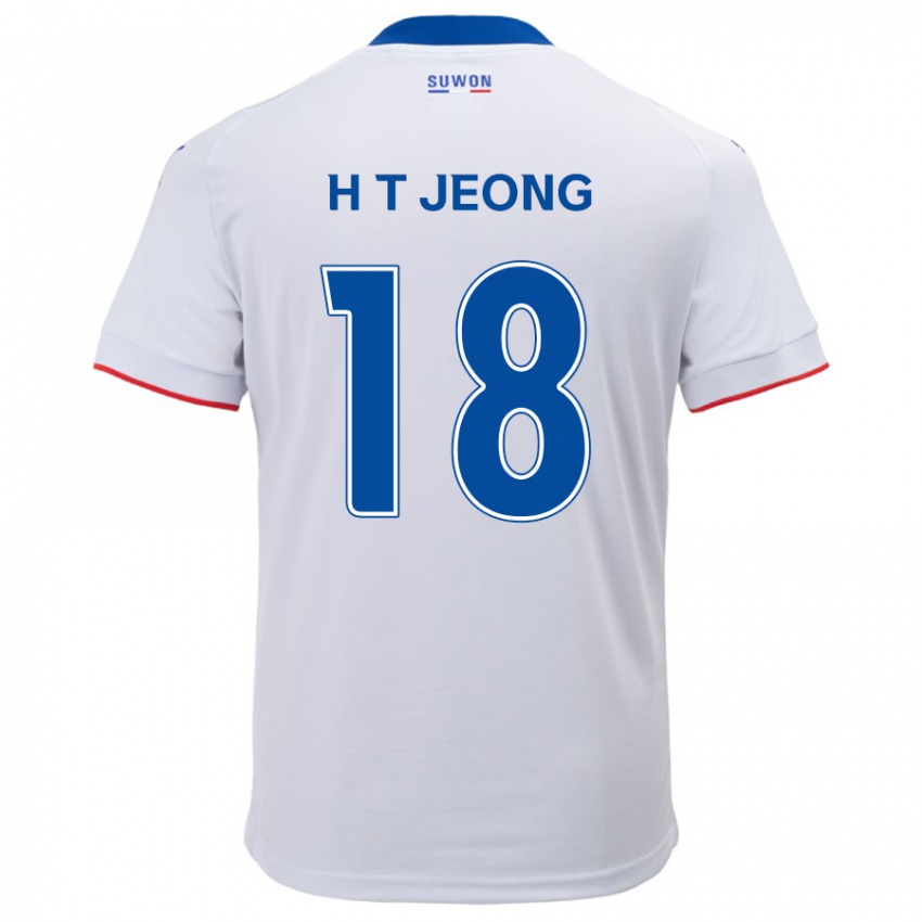 Niño Camiseta Tae-Hwan Jeong #18 Blanco Azul 2ª Equipación 2024/25 La Camisa México