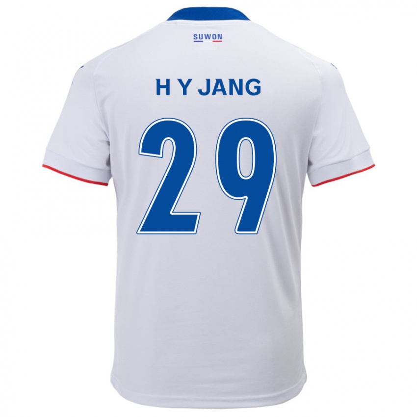 Niño Camiseta Yo-Han Jang #29 Blanco Azul 2ª Equipación 2024/25 La Camisa México