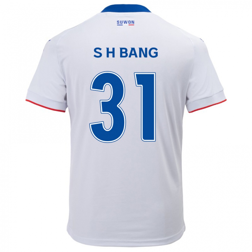 Niño Camiseta Hee-Sang Bang #31 Blanco Azul 2ª Equipación 2024/25 La Camisa México