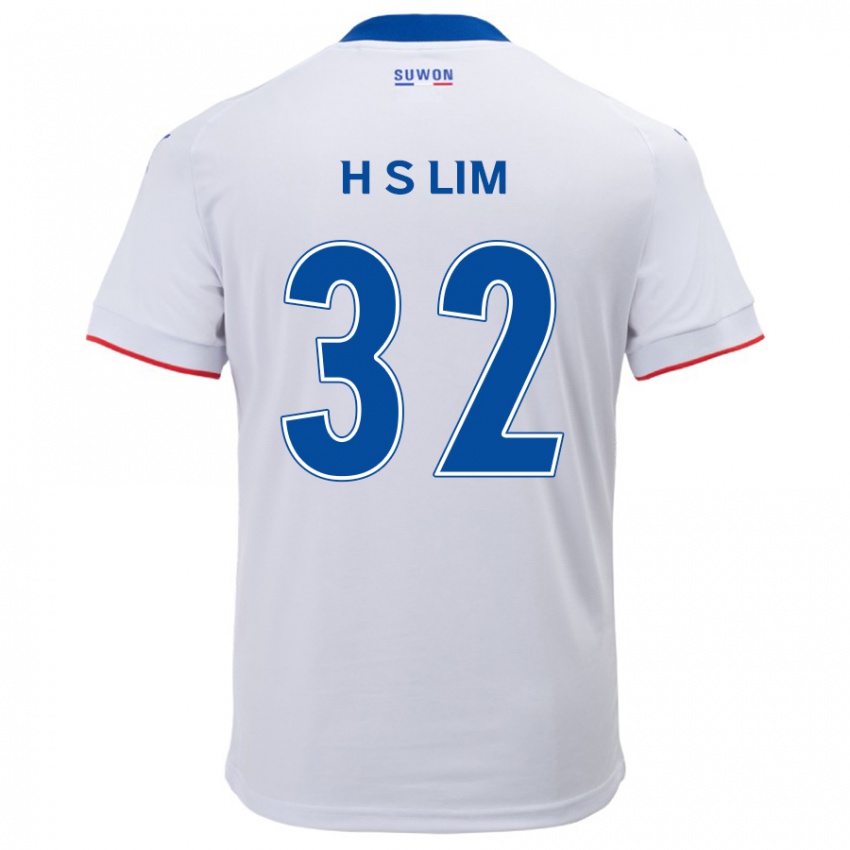 Niño Camiseta Seong-Hyeon Lim #32 Blanco Azul 2ª Equipación 2024/25 La Camisa México