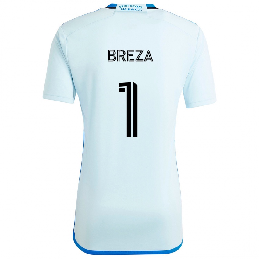 Niño Camiseta Sebastian Breza #1 Azul Hielo 2ª Equipación 2024/25 La Camisa México