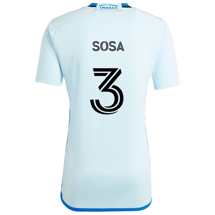 Niño Camiseta Joaquín Sosa #3 Azul Hielo 2ª Equipación 2024/25 La Camisa México