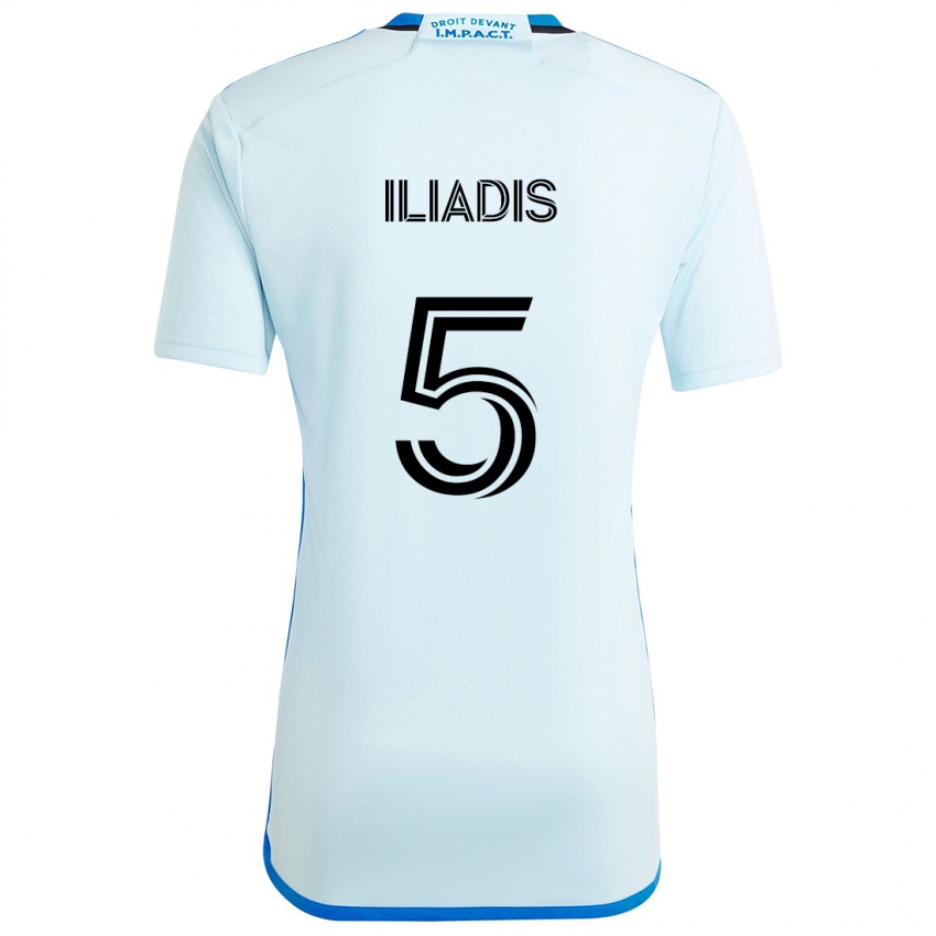 Niño Camiseta Ilias Iliadis #5 Azul Hielo 2ª Equipación 2024/25 La Camisa México