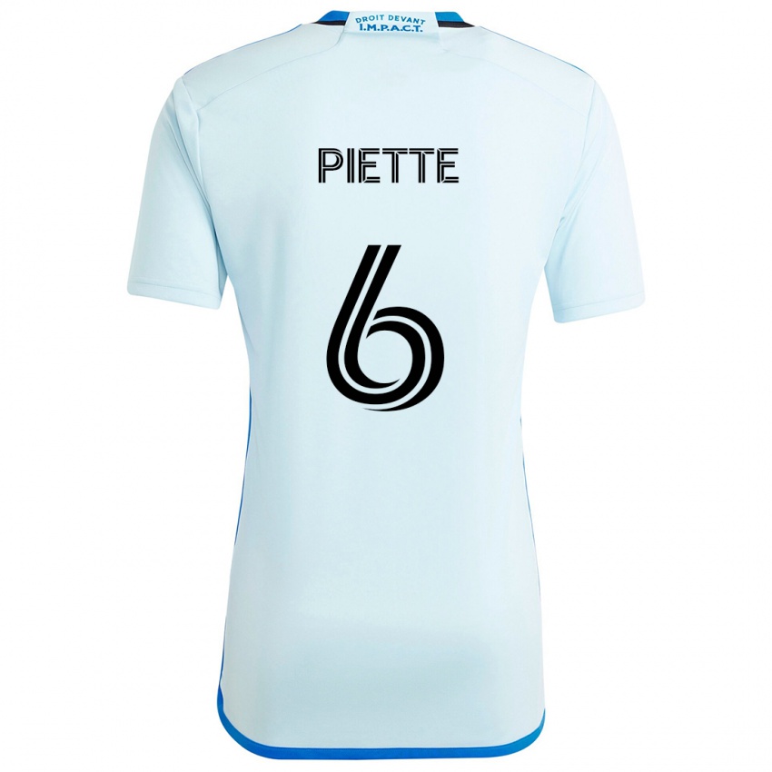 Niño Camiseta Samuel Piette #6 Azul Hielo 2ª Equipación 2024/25 La Camisa México