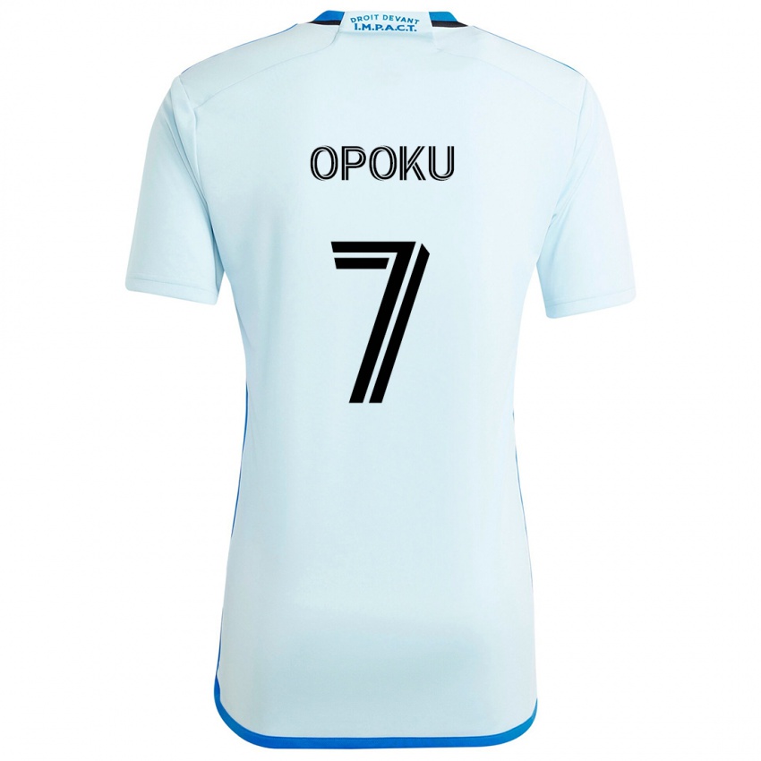 Niño Camiseta Kwadwo Opoku #7 Azul Hielo 2ª Equipación 2024/25 La Camisa México