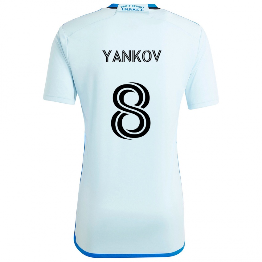 Niño Camiseta Dominik Yankov #8 Azul Hielo 2ª Equipación 2024/25 La Camisa México