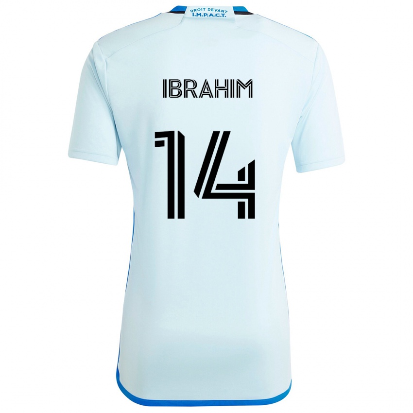 Niño Camiseta Sunusi Ibrahim #14 Azul Hielo 2ª Equipación 2024/25 La Camisa México