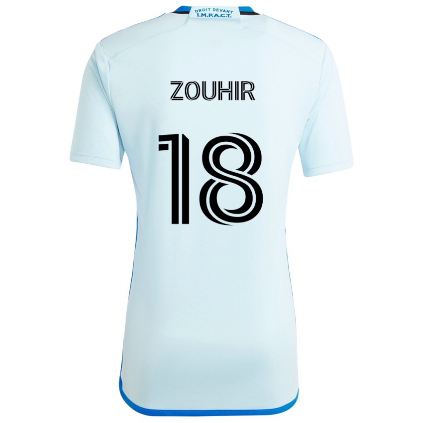 Niño Camiseta Rida Zouhir #18 Azul Hielo 2ª Equipación 2024/25 La Camisa México