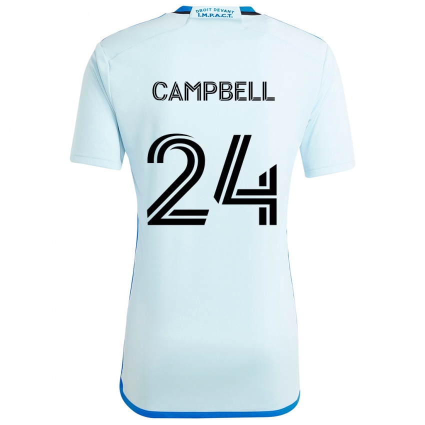 Niño Camiseta George Campbell #24 Azul Hielo 2ª Equipación 2024/25 La Camisa México