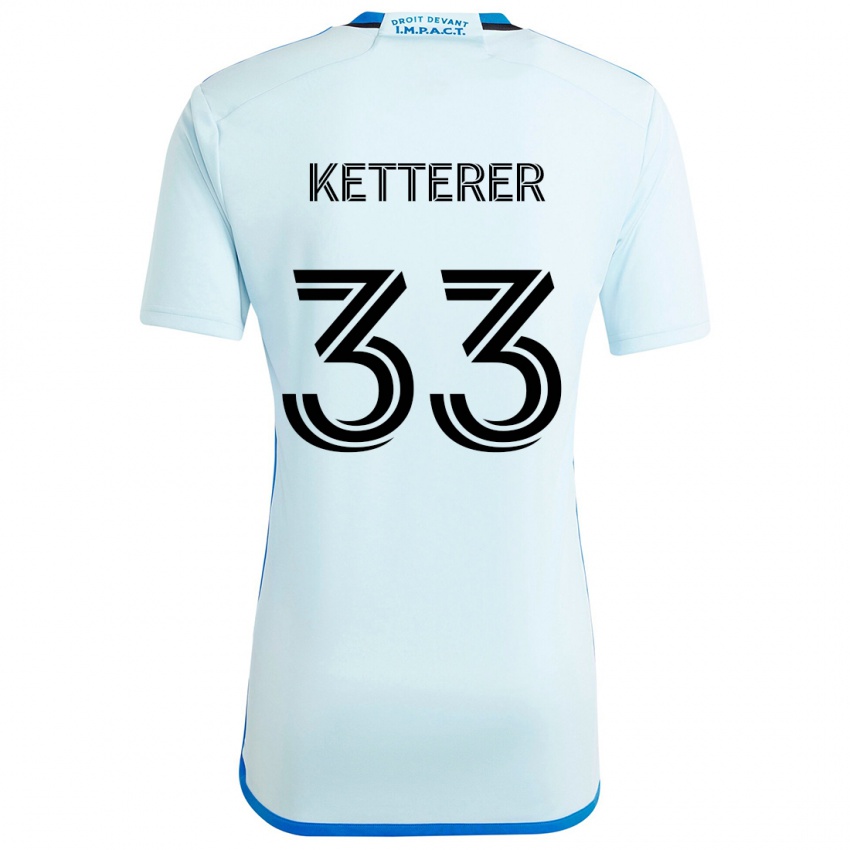 Niño Camiseta Logan Ketterer #33 Azul Hielo 2ª Equipación 2024/25 La Camisa México