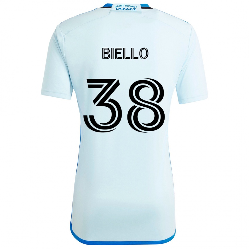 Niño Camiseta Alessandro Biello #38 Azul Hielo 2ª Equipación 2024/25 La Camisa México