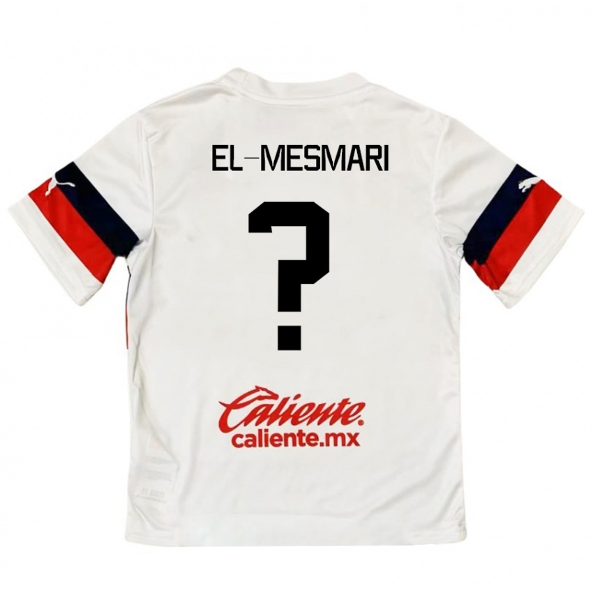 Niño Camiseta Bruce El-Mesmari #0 Blanco Rojo 2ª Equipación 2024/25 La Camisa México