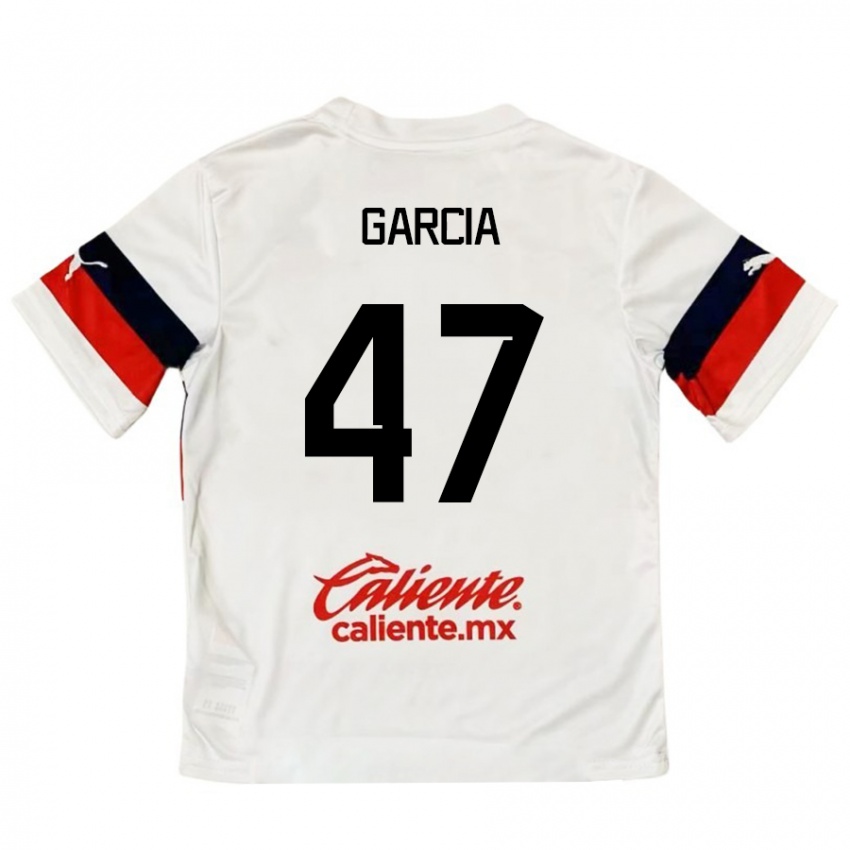 Niño Camiseta Gael García #47 Blanco Rojo 2ª Equipación 2024/25 La Camisa México