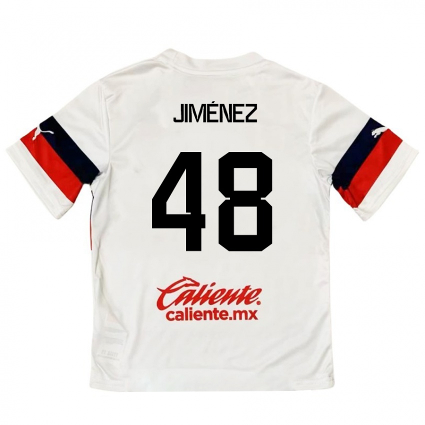 Niño Camiseta Leonardo Jiménez #48 Blanco Rojo 2ª Equipación 2024/25 La Camisa México