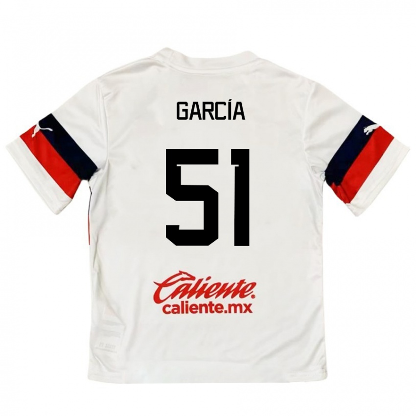 Niño Camiseta Eduardo García #51 Blanco Rojo 2ª Equipación 2024/25 La Camisa México